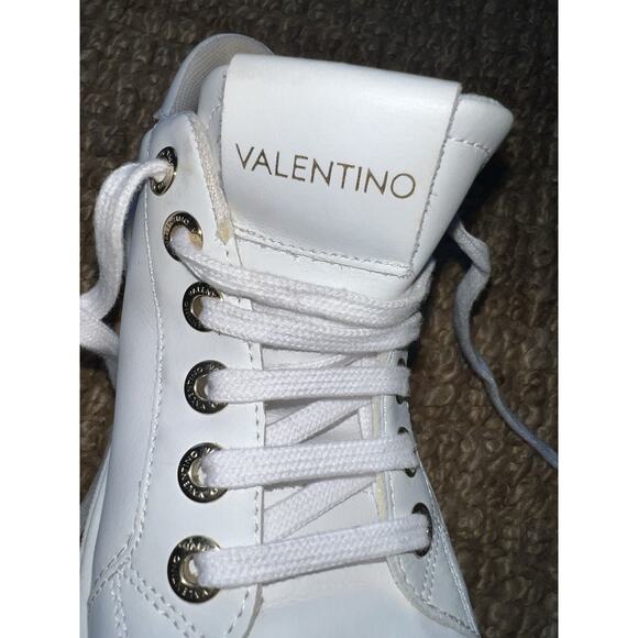 Valentino Sneaker Men 7.5 Women 9.5 White Leather Made In Italy Low Top Designer main image 9